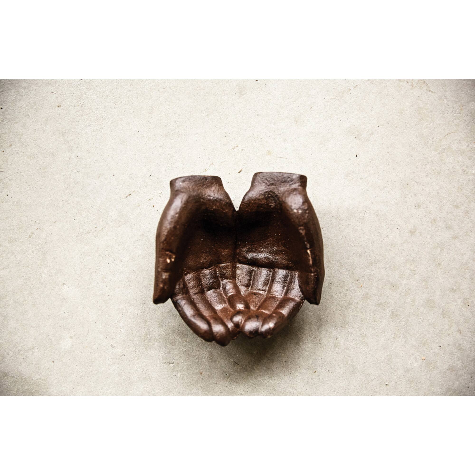 Hello Honey® 6" Rust Finish Cast Iron Hands Dish